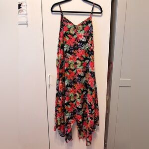 Decree Black and Red Asymmetrical Skirt